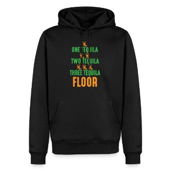 ONE TEQUILA, TWO TEQUILA.. - Men’s Premium Organic Hoodie - black - Front - Nico (187cm)