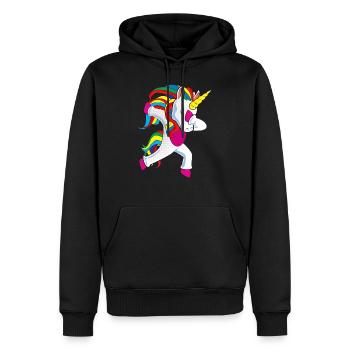 Cadeaux Licorne Licorne Cheval - Sweat à capuche Premium bio Homme - noir - Devant - Nico (187cm)