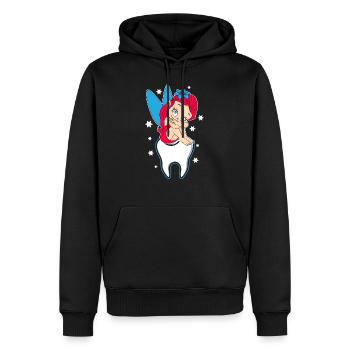 Zahnärztin Zahnarzt Zahnfee Elfe - Männer Premium Bio Hoodie - Schwarz - Vorne - Nico (187cm)