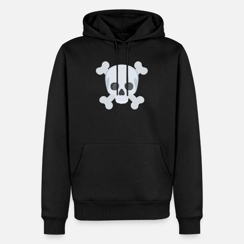 Schädel - Männer Premium Bio Hoodie - Schwarz