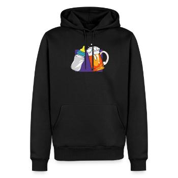 Werdender Vater Schwangerschaft Bier Babyflasche - Männer Premium Bio Hoodie - Schwarz - Vorne - Nico (187cm)