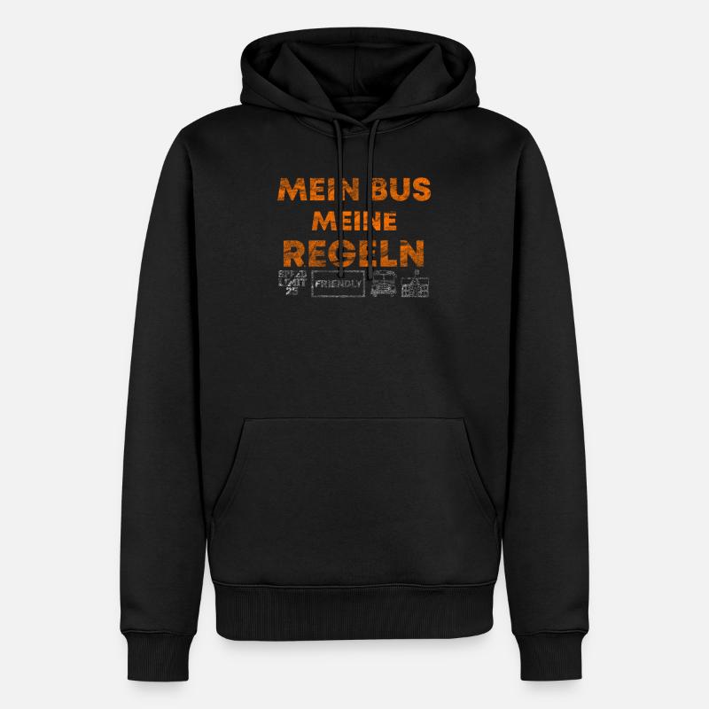 Busfahrer Bus Spruch - Männer Premium Bio Hoodie - Schwarz