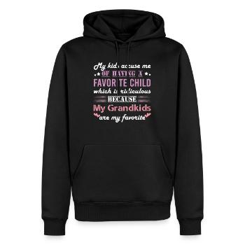 Enkelkind Kinder Favorit - Männer Premium Bio Hoodie - Schwarz - Vorne - Nico (187cm)