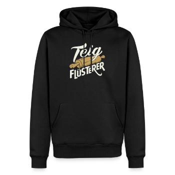 Backen Bäcker Spruch - Männer Premium Bio Hoodie - Schwarz - Vorne - Nico (187cm)
