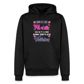 Floristin - Männer Premium Bio Hoodie - Schwarz - Vorne - Nico (187cm)