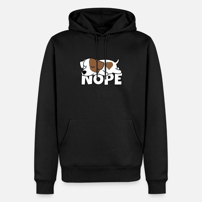 Jack Russell Terrier Nope - Sweat à capuche Premium bio Homme - noir