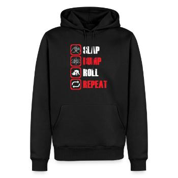 Slap Bump Roll Brazilian Jiu Jitsu BJJ Geschenk - Männer Premium Bio Hoodie - Schwarz - Vorne - Nico (187cm)