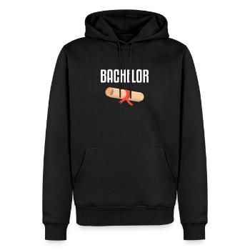 Student - Männer Premium Bio Hoodie - Schwarz - Vorne - Nico (187cm)