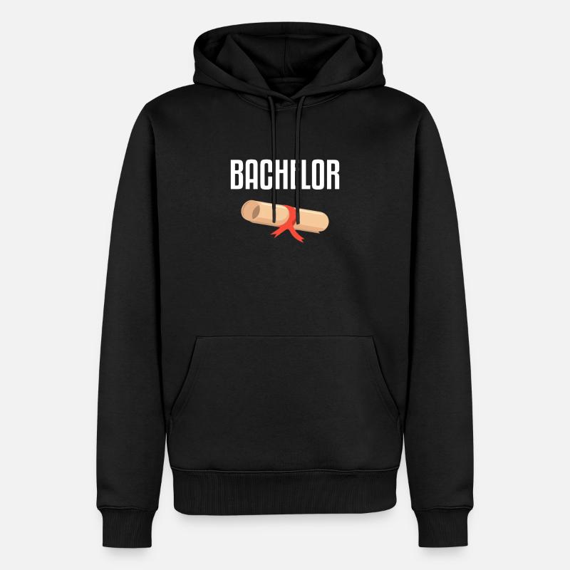 Student - Männer Premium Bio Hoodie - Schwarz