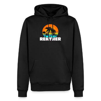 Rentner Rente Pension - Sweat à capuche Premium bio Homme - noir - Devant - Nico (187cm)