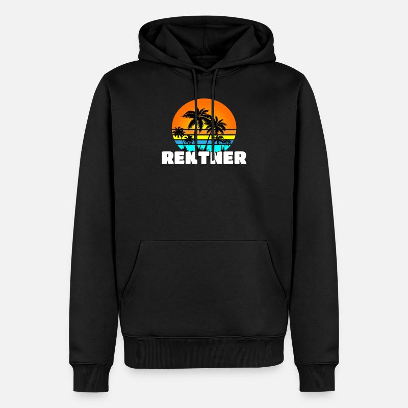 Rentner Rente Pension - Männer Premium Bio Hoodie - Schwarz