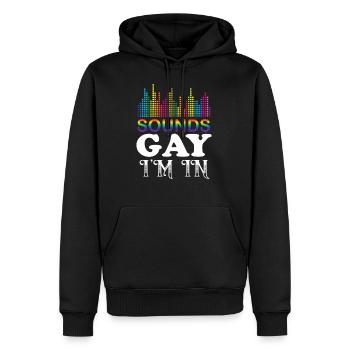 Männer Spruch Schwul Humor Geschenk - Männer Premium Bio Hoodie - Schwarz - Vorne - Nico (187cm)