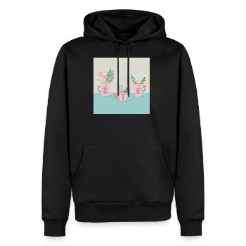Fleurs d'été - Männer Premium Bio Hoodie - Schwarz - Vorne - Nico (187cm)