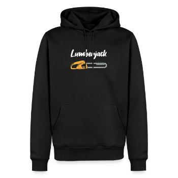 bûcheron - Sweat à capuche Premium bio Homme - noir - Devant - Nico (187cm)