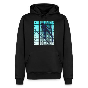 T-shirt cadeau sport saut à ski - Sweat à capuche Premium bio Homme - noir - Devant - Nico (187cm)