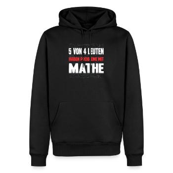 Étudiant mathématicien - Sweat à capuche Premium bio Homme - noir - Devant - Nico (187cm)