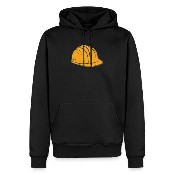 Baustelle Bauarbeiter Bau - Männer Premium Bio Hoodie - Schwarz - Vorne - Nico (187cm)