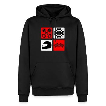 T-shirt Cadeau Un Formule Fan - Sweat à capuche Premium bio Homme - noir - Devant - Nico (187cm)