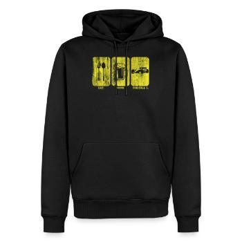 T-shirt Cadeau Un Formule Fan - Sweat à capuche Premium bio Homme - noir - Devant - Nico (187cm)
