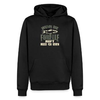 Angeln Angler Fischen Fischer Fisch Angelrute - Männer Premium Bio Hoodie - Schwarz - Vorne - Nico (187cm)