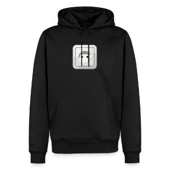 électricien - Sweat à capuche Premium bio Homme - noir - Devant - Nico (187cm)