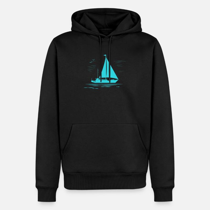 navigation à voile - Sweat à capuche Premium bio Homme - noir