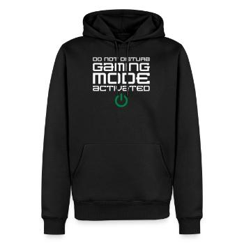 Gaming Mode Activated - Men’s Premium Organic Hoodie - black - Front - Nico (187cm)
