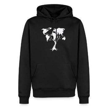 World Earth Environment Climate Change - Men’s Premium Organic Hoodie - black - Front - Nico (187cm)