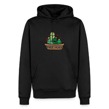 Free hugs Kaktus - Männer Premium Bio Hoodie - Schwarz - Vorne - Nico (187cm)