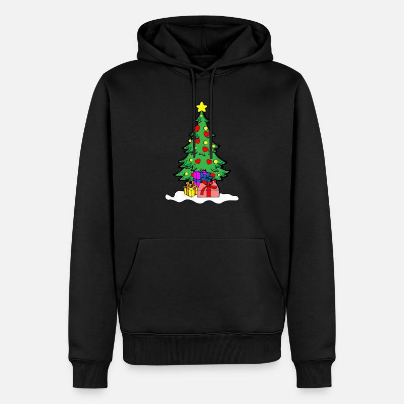 Weihnachtsbaum Liebe - Männer Premium Bio Hoodie - Schwarz
