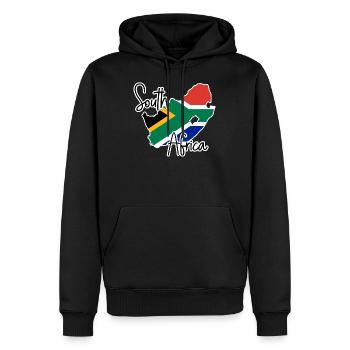 Afrique du Sud - Sweat à capuche Premium bio Homme - noir - Devant - Nico (187cm)