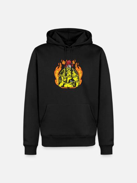fire brigade - Men’s Premium Organic Hoodie - black