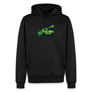 Tireur - Sweat à capuche Premium bio Homme - noir - Devant - Nico (187cm)