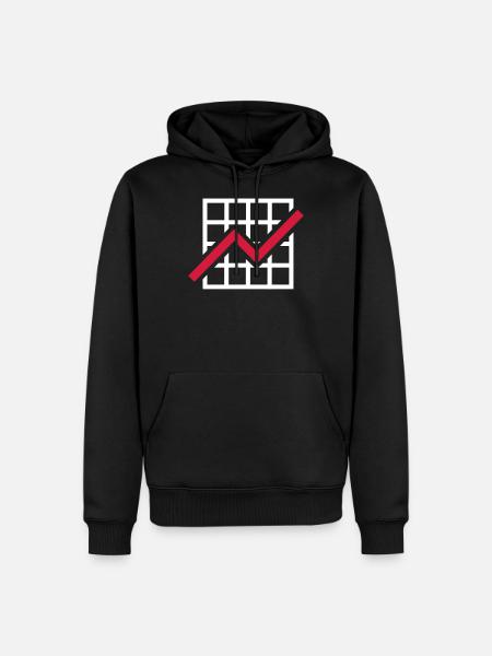 graphique - Sweat à capuche Premium bio Homme - noir