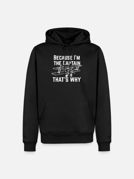 Pilot plane gift - Men’s Premium Organic Hoodie - black