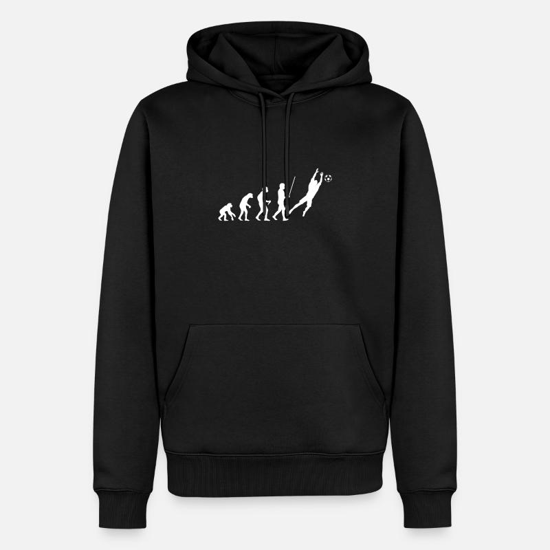 Torhüter Evolution Torwart Tormann Geschenk - Männer Premium Bio Hoodie - Schwarz