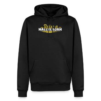 Hallelujah religion christian christianity gift - Men’s Premium Organic Hoodie - black - Front - Nico (187cm)