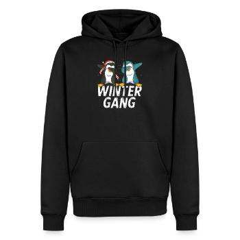 Winter Kalt Schnee Wetter - Männer Premium Bio Hoodie - Schwarz - Vorne - Nico (187cm)