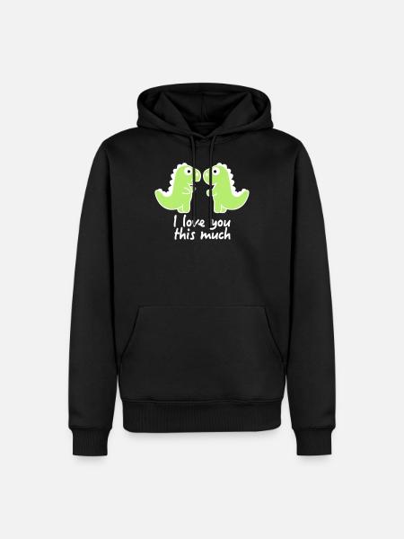 dinosaur - Men’s Premium Organic Hoodie - black