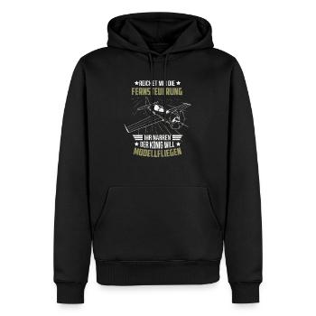 Pilot Flugzeug Fliegen - Männer Premium Bio Hoodie - Schwarz - Vorne - Nico (187cm)