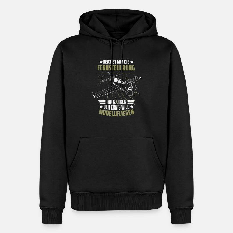Pilot Flugzeug Fliegen - Männer Premium Bio Hoodie - Schwarz