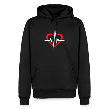 paramedic - Men’s Premium Organic Hoodie - black - Front - Nico (187cm)
