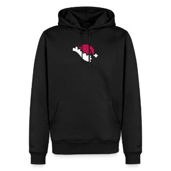 Noël - Sweat à capuche Premium bio Homme - noir - Devant - Nico (187cm)