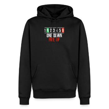 Motorradfahren Motorradfahrer Motorrad Biker - Männer Premium Bio Hoodie - Schwarz - Vorne - Nico (187cm)