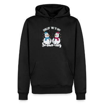 Battement de coeur de Noël saison des vacances de Noël - Sweat à capuche Premium bio Homme - noir - Devant - Nico (187cm)