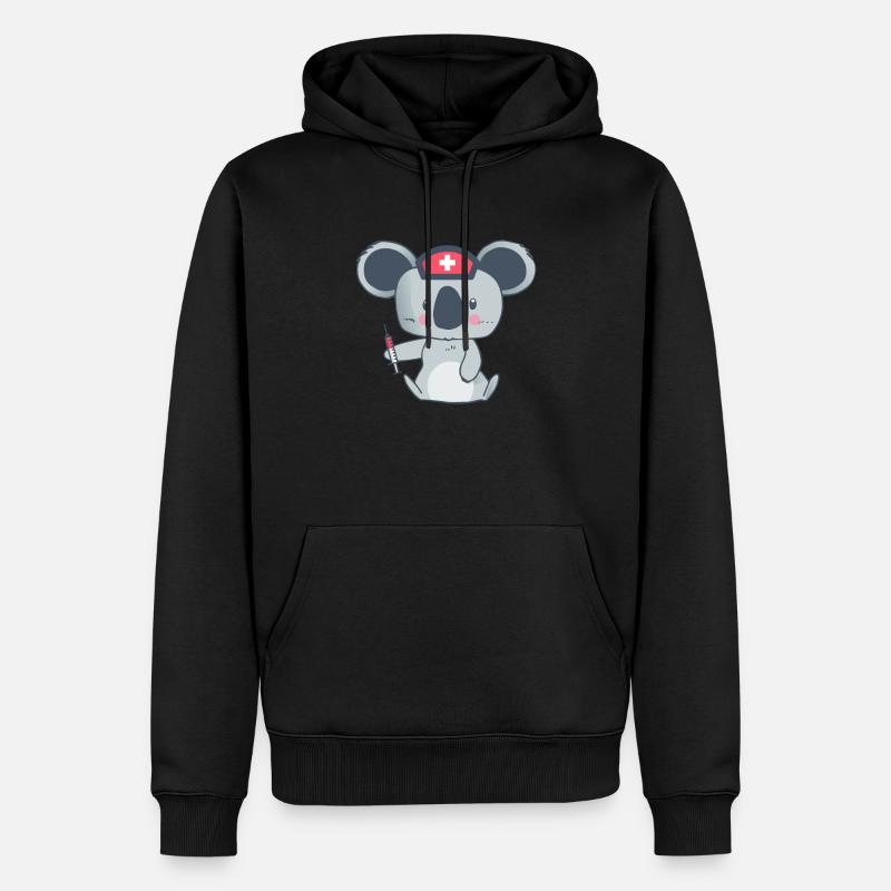 infirmière - Sweat à capuche Premium bio Homme - noir