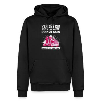 Fahrer Lastwagen Fahrerin LKW Truck Trucker - Männer Premium Bio Hoodie - Schwarz - Vorne - Nico (187cm)