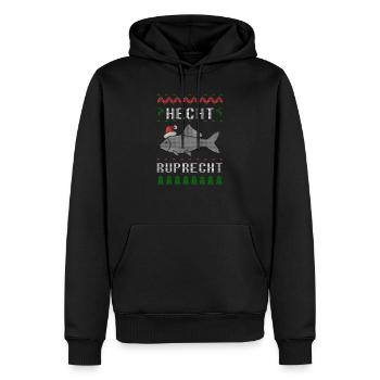 Angeln Weihnachten Angler Fischer - Männer Premium Bio Hoodie - Schwarz - Vorne - Nico (187cm)