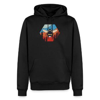 Imker Biene - Männer Premium Bio Hoodie - Schwarz - Vorne - Nico (187cm)