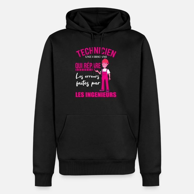 Technikerhemd • Wartung • Geschenk - Männer Premium Bio Hoodie - Schwarz